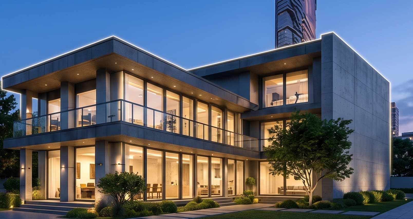 A residential property protected by security cameras